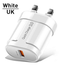 Load image into Gallery viewer, USLION Quick Charge QC 3.0 USB US EU Charger Universal Mobile Phone Charger Wall Fast Charging Adapter For iPhone Samsung Xiaomi