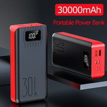 Load image into Gallery viewer, 30000mAh Power Bank Portable Charging Poverbank Mobile Phone External Battery Charger Powerbank 30000 mAh for Xiaomi Mi iphoneX