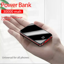 Load image into Gallery viewer, Portable Mini 30000 MAh Power Bank For All Mobile Phone Power Bank Pover Bank Charger 2 USB Ports External Battery Poverbank