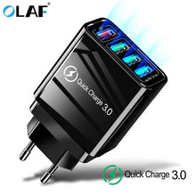 Load image into Gallery viewer, 48W Quick Charger 3.0 USB Charger for Samsung A50 A30 iPhone 7 8 Xiaomi mi9 Tablet QC 3.0 Fast Wall Charger US EU UK Plug Adapte