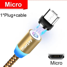 Load image into Gallery viewer, Marjay magnético micro cabo usb para iphone samsung android carregamento rápido ímã carregador usb tipo c cabo cabo do telefone móvel fio