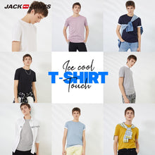 Load image into Gallery viewer, JackJones Men's Cotton T-shirt Solid Color Ice Cool Touch Fabric Men's Basic Top Fashion t shirt Jack Jones tshirt 220101546