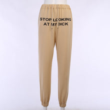 Load image into Gallery viewer, Wannathis Print Letter Black Casual SweatPant Hip Hop laceup Loose Cotton Women Carrot Trousers Fashion Autumn Ladies Streetwear