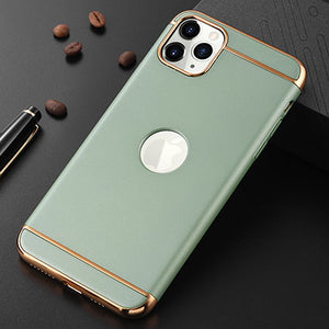 Luxury 360 Full Cover Plating Phone Case For iphone 11 Pro 6 6s 7 8 Plus 5 5s SE X XS Max XR PC Matte Hard Cover Case Capa