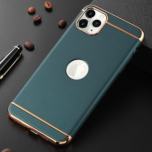 Luxury 360 Full Cover Plating Phone Case For iphone 11 Pro 6 6s 7 8 Plus 5 5s SE X XS Max XR PC Matte Hard Cover Case Capa