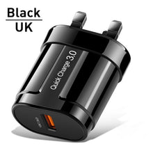 Load image into Gallery viewer, USLION Quick Charge QC 3.0 USB US EU Charger Universal Mobile Phone Charger Wall Fast Charging Adapter For iPhone Samsung Xiaomi
