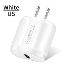 Load image into Gallery viewer, USLION Quick Charge QC 3.0 USB US EU Charger Universal Mobile Phone Charger Wall Fast Charging Adapter For iPhone Samsung Xiaomi
