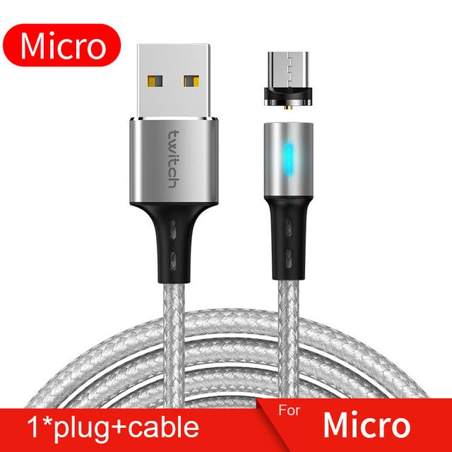 Twitch Micro USB Magnetic USB Cable For Samsmung S7 Xiaomi Microusb Android Mobile Phone Magnet Charging Cable Micro USB Charger