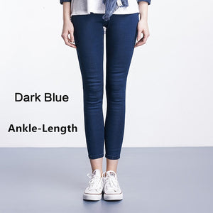 Women Jeans Plus Size Casual high  waist summer Autumn Pant Slim Stretch Cotton Denim Trousers for woman Blue black 4xl 5xl 6xl