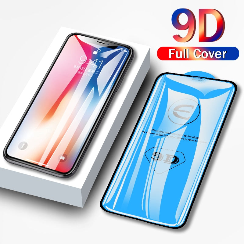 9D protective glass for iPhone 6 6S 7 8 plus X XS 11 pro MAX glass on iphone 7 6 8 plus XR XS MAX 11 Pro MAX 11 screen protector