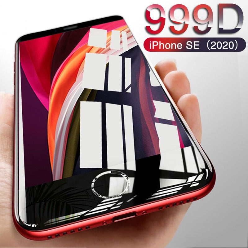 999D New Glass For iPhone SE 2020 Screen Protector For iPhone 11 Pro X XR XS MAX 6 6S 7 8 Plus Tempered Glass On iphone SE 2020