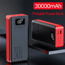 Load image into Gallery viewer, 30000mAh Power Bank Portable Charging Poverbank Mobile Phone External Battery Charger Powerbank 30000 mAh for Xiaomi Mi iphoneX
