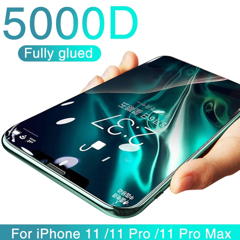 Curved Full Cover Tempered Glass on For iPhone X XS 11 Pro Max XR Screen Protector For iPhone 7 8 6 6S Plus 5 SE 2020 Glass Film