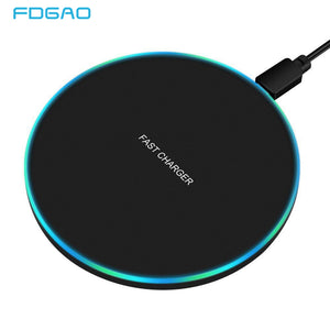 FDGAO 10W Fast Wireless Charger For Samsung Galaxy S10 S20 S9 Note 10 9 USB Qi Charging Pad for iPhone 11 Pro XS Max XR X 8 Plus