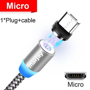 Marjay magnético micro cabo usb para iphone samsung android carregamento rápido ímã carregador usb tipo c cabo cabo do telefone móvel fio