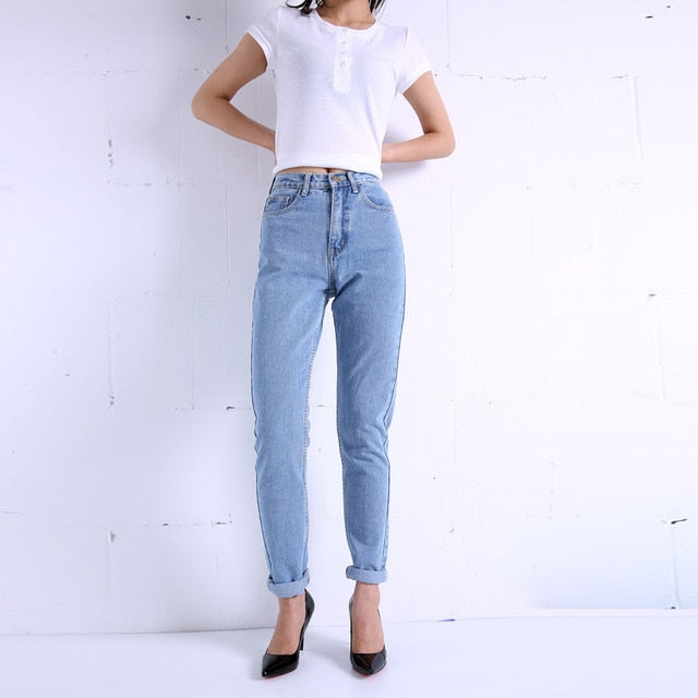 2020 Harem Pants Vintage High Waist Jeans Woman Boyfriends Women's Jeans Full Length Mom Jeans Cowboy Denim Pants Vaqueros Mujer