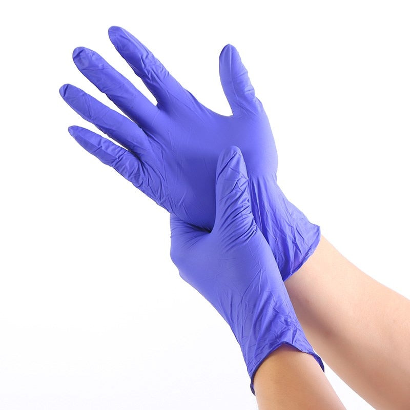 50/100pcs disposable gloves latex rubber cleaning food gloves universal home garden cleaning gloves household cleaning dark blue