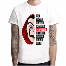 Load image into Gallery viewer, Tshirts Men Short Sleeve House of Paper T Shirt Men Funny Design La Casa De Papel T Shirt Money Heist Tees Tv Series T-shirt
