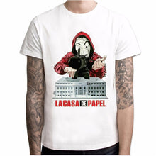 Load image into Gallery viewer, Tshirts Men Short Sleeve House of Paper T Shirt Men Funny Design La Casa De Papel T Shirt Money Heist Tees Tv Series T-shirt
