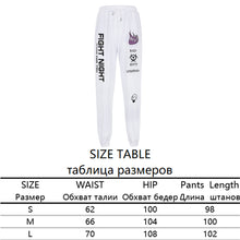 Load image into Gallery viewer, Sweetown White Flaming Fire Printed Streetwear Pants Women Korean Style Elastic High Waist Sweatpants Baggy Pants Summer Autumn
